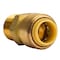 Quickfitting 3/8in Push-to-Connect x 3/8in MNPT Brass Male Straight Adapter Fitting LF802MR - alternate 1